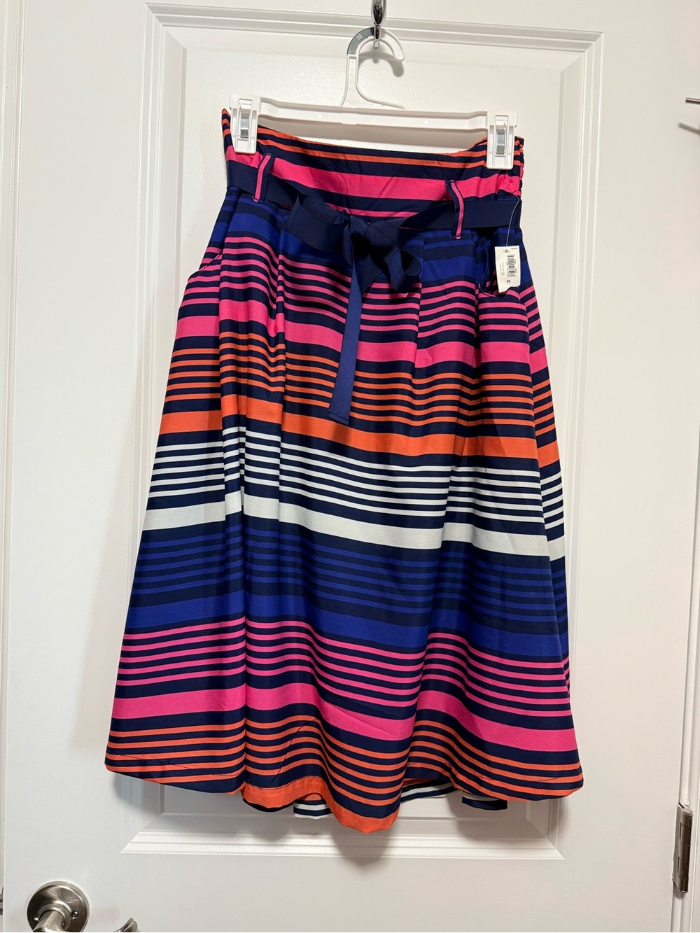 Old Navy Striped Circle Skirt - Navy, Pink, Orange & White